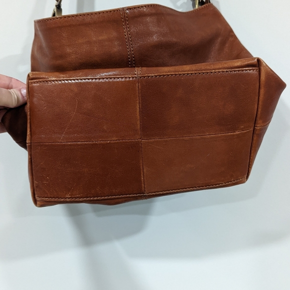 Brown Leather Gianni Conti shoulder bag - Picture 3 of 12